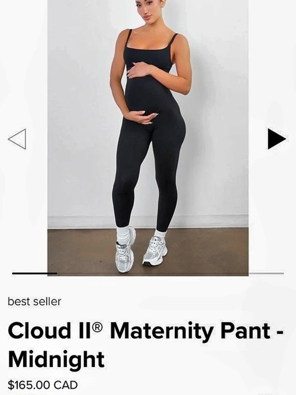 Vitality Cloud II Maternity Pant Maternity Leggings in Black Small Like New